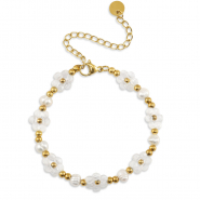 Bracciali in acciaio inossidabile perle oro