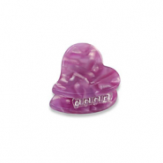 Accessori fermaglio per capelli cuore viola