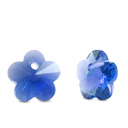 Pendenti di vetro Crystal Glass fiore blu zaffiro