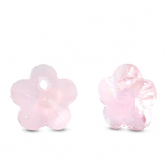 Pendenti di vetro Crystal Glass fiore rosa chiaro