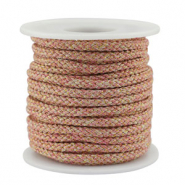 Cordoncino intrecciato alla moda 3.5mm biancastro-rosa-oro