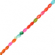 Perline di conchiglia ovale multicolore