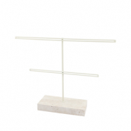 Espositore per bigiotteria per orecchini natural-biancastro