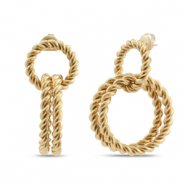 Orecchini in acciaio inossidabil a cerchio oro