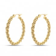 Orecchini in acciaio inossidabil a cerchio oro