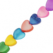 Perline di conchiglia cuore multicolore