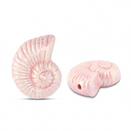 Perline di ceramica greca DQ conchiglia rosa beb&eacute;
