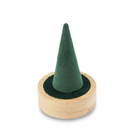 Espositore per bigiotteria per anelli natural-verde scuro