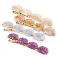 Accessori per capelli clip per capelli mix di conchiglie bicolore viola-rosa
