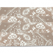 Set di 4 bandane marrone taupe-bianco