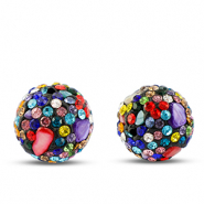 Perline in stile boh&eacute;mien tonda multicolore scuro