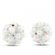 Perline in stile bohémien tonda bianco