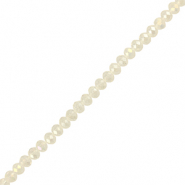 Perline sfaccettate 3x2mm rondella trasparente