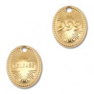 BY31&reg; Ciondolo in acciaio inossidabile numeri angelici 999 / release oro