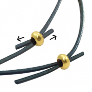 Chiusura con perlina di metallo DQ 6x3 mm oro (privo di nichel)