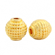 Perline di metallo DQ ovale tubo oro (privo di nichel)