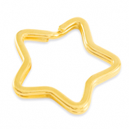 Componenti di metallo DQ portachiavi stella oro (privo di nichel)