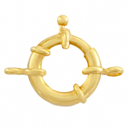Componenti di metallo DQ chiusura anello a molla 21mm con anellini oro (privo di nichel)