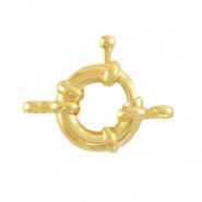 Componenti di metallo DQ chiusura anello a molla 13mm con anellini oro (privo di nichel)