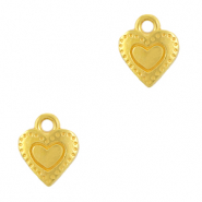 Ciondoli di metallo DQ cuore oro (privo di nichel)