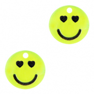 Ciondoli Plexx smiley cuori giallo neon