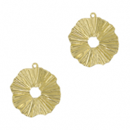 Ciondoli di metallo DQ irregolare 18mm oro (privo di nichel)