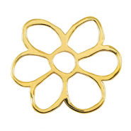 Ciondoli di metallo DQ ciondoli / distanziatore fiore oro (privo di nichel)