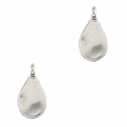 Ciondoli di metallo DQ goccia argento antico (privo di nichel)