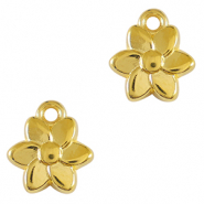 Ciondoli di metallo DQ fiore oro (privo di nichel)