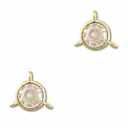 Distanziatori di vetro Crystal Glass tonda trasparente-oro