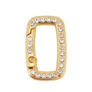 Componenti colorati anello brisé portachiavi rettangolo oro