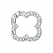 Componenti colorati anello brisé portachiavi fiore argento