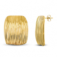 Pendientes Acero Inox rettangolo oro
