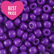 Perline di vetro rocailles 6/0 (4mm) viola scuro