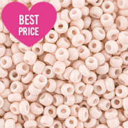 Perline di vetro rocailles 6/0 (4mm) beige pesca