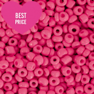 Perline di vetro rocailles 8/0 (3 mm) rosa tulipano