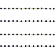 Componenti in acciaio inossidabile catena a rol&ograve; tonda oro-blu scuro