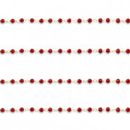 Componenti in acciaio inossidabile catena a rol&ograve; tonda oro-rosso