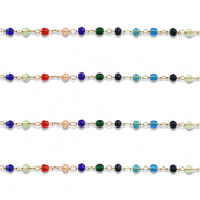 Componenti in acciaio inossidabile catena a rol&ograve; tonda oro-multicolore