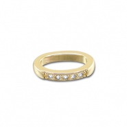 Metallo TQ in ottone ciondolo ovale oro