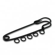 Componenti colorati spilla decorativa con 5 anellini nero