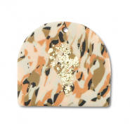 Pendenti di polimero marrone-rosa-bianco-oro