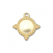 BY31® Ciondoli in acciaio inossidabile con castone per SS34 fondo piatto oro