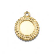 BY31® Ciondoli in acciaio inossidabile con castone per SS30 fondo piatto oro