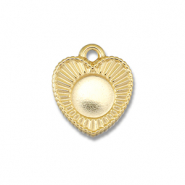 BY31® Ciondoli in acciaio inossidabile con castone per SS20 fondo piatto oro