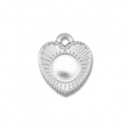 BY31® Ciondoli in acciaio inossidabile con castone per SS16 fondo piatto argento