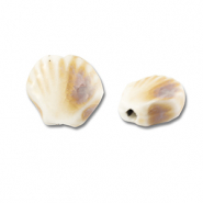 Perline di ceramica conchiglia biancastro