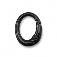 Componenti colorati bris&eacute; portachiavi ovale nero