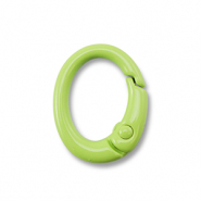 Componenti colorati bris&eacute; portachiavi ovale verde