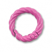 Componenti colorati anello bris&eacute; portachiavi rosa magenta